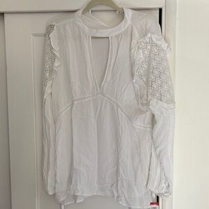 AMP Elegant White Lace Women's Top